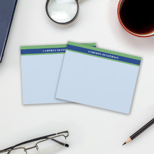 Carte De Correspondance Blue Green Light Blue Strips Ajouter Votre Nom