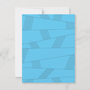 Carte De Correspondance Blue, simple, elegant, abstract line pattern