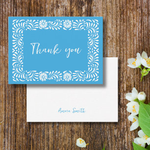 Carte De Correspondance Blue Talavera merci