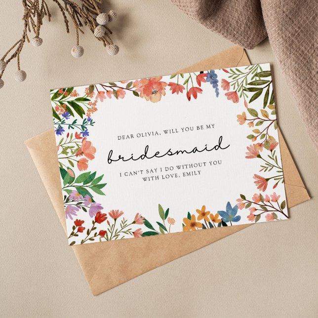 Carte De Correspondance Boho Garden Proposition de la servante Fleur sauva (Créateur téléchargé)