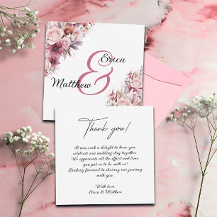 Carte De Correspondance Boho rose Dusty Mariage note
