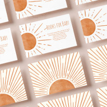 Boho Sun Baby shower Livres pour Baby Card