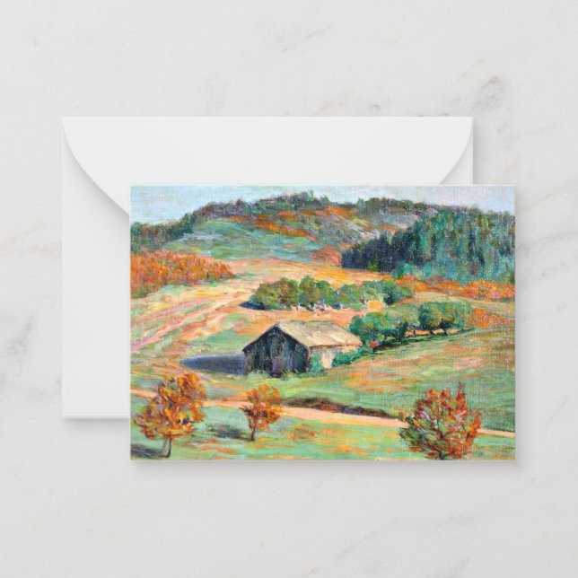 Carte De Correspondance Bois - Paysage de l'automne (Devant)