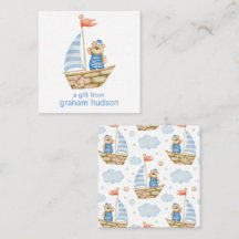 Boîtier cadeau bateau nautique Aquarelle