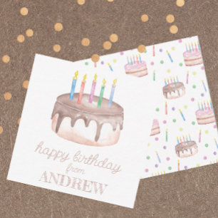 Carte De Correspondance Boîtier cadeau de gâteau d'anniversaire