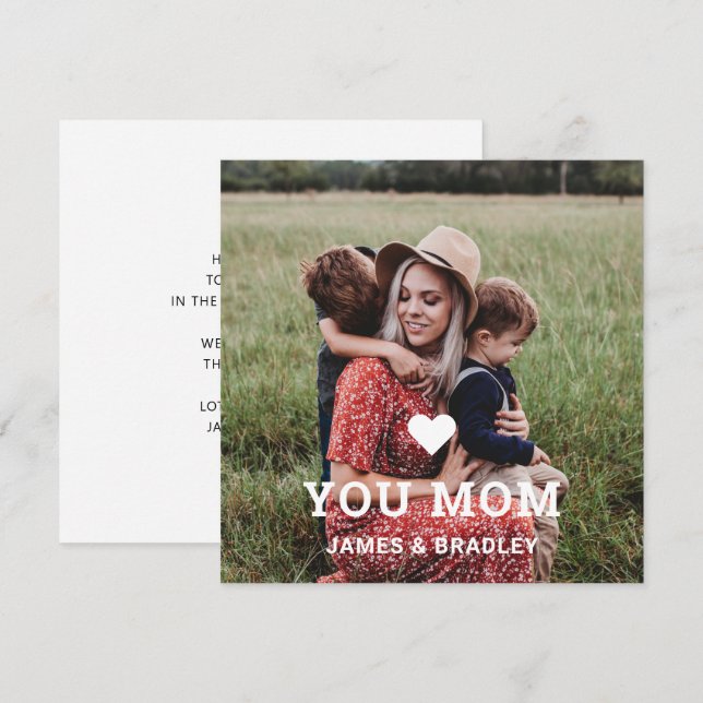 Carte De Correspondance BON COEUR VOUS AIME MAMAN Anniversaire (Devant / Derrière)