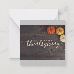 Carte De Correspondance Bon thanksgiving d'automne Gourds Rustiques Feuill