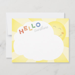 Carte De Correspondance Bonjour Soleil Illustré Joyeux