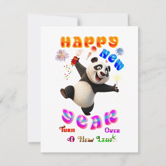 Carte De Correspondance Bonne année, tournez la page (Devant)