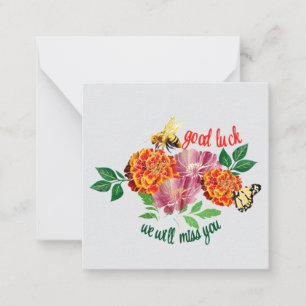 Carte De Correspondance Bonne chance, nous allons vous manquer