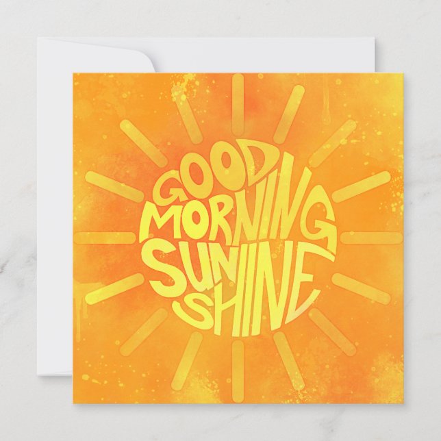 Carte De Correspondance Bonne nuit, Sunshine ! (Devant)