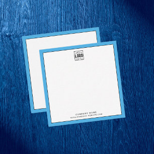 Carte De Correspondance Bordure couleur de marque modifiable du logo d'ent