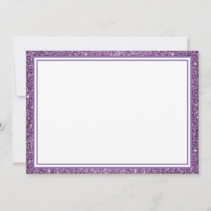 Carte De Correspondance Bordure de Parties scintillant violette de la cart