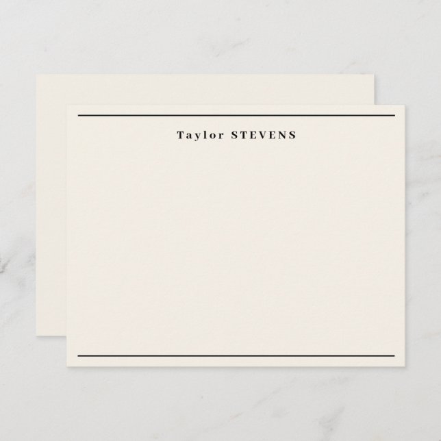 Carte De Correspondance Bordure d'ivoire (Devant / Derrière)