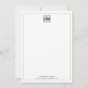 Carte De Correspondance Bordure d'or professionnelle du logo professionnel