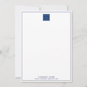 Carte De Correspondance Bordure marine professionnelle du logo d'entrepris