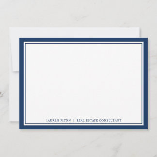 Carte De Correspondance Bordures de la marine Stationery immobilier person