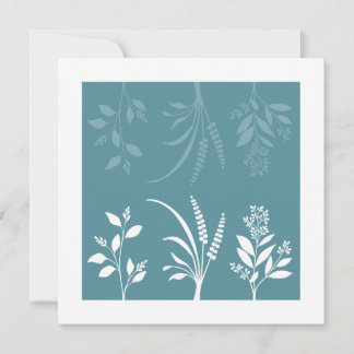 Carte De Correspondance Botanic Serenade Prairie de Printemps Bleu Floral