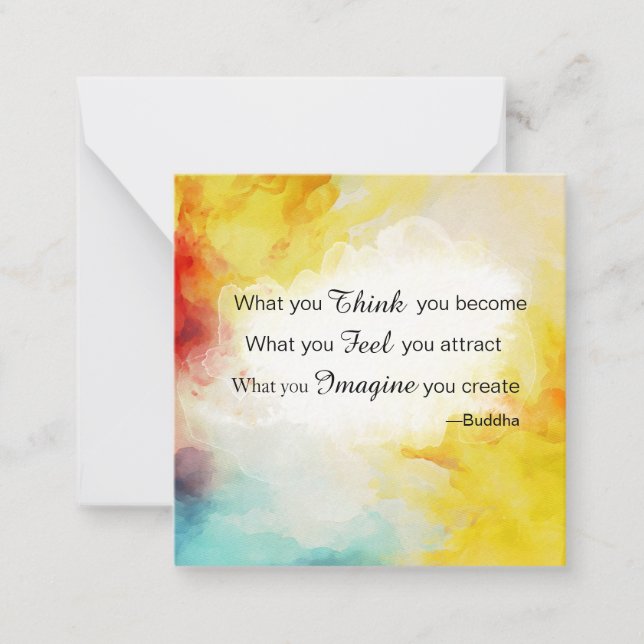Carte De Correspondance *~ Bouddha Inspirational Kindness AP62 Note Card (Devant)