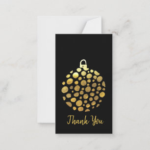 Carte De Correspondance Boule de Noël glamour en or