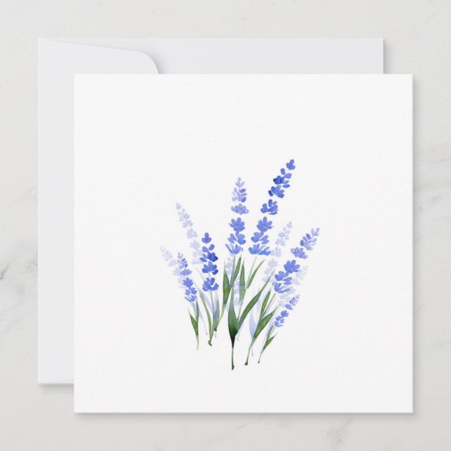 Carte De Correspondance Bouquet de lavande aquarelle (Devant)