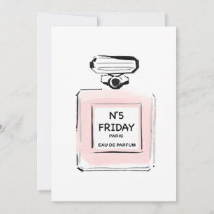Carte De Correspondance Bouteille de N5 vendredi Paris Parfum