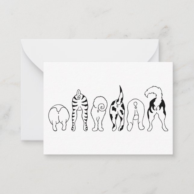 Carte De Correspondance Boutons de chien (Devant)