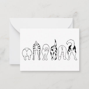 Carte De Correspondance Boutons de chien
