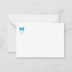 Carte De Correspondance Bow bleu