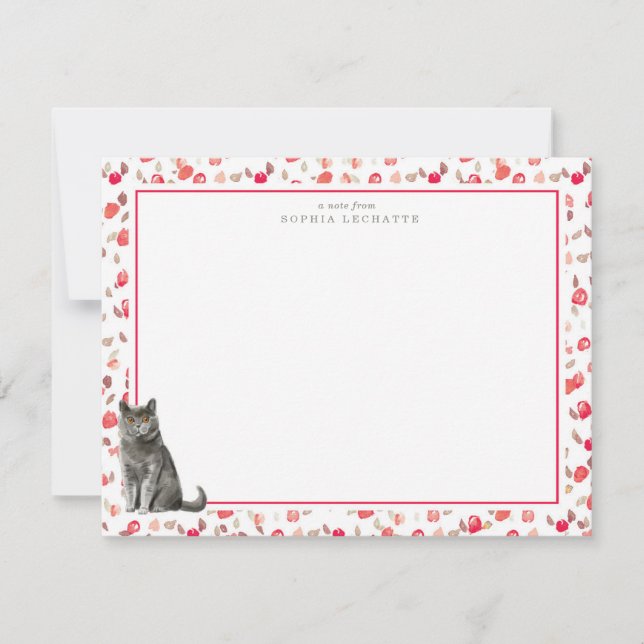 Carte De Correspondance British Shorthair Cat Papeterie personnalisée (Devant)