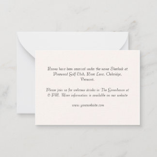 Carte De Correspondance Brown rose clair Élégant Mariage rustique