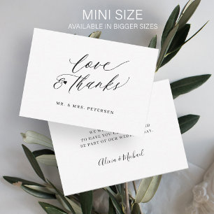 Carte De Correspondance Budget amour merci script simple mariage merci