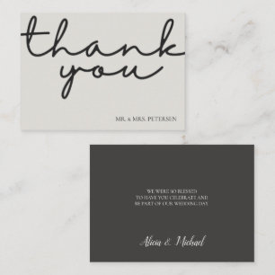 Carte De Correspondance Budget amour merci script simple mariage merci