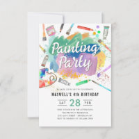Budget Aquarelle Peinture Partie Anniversaire