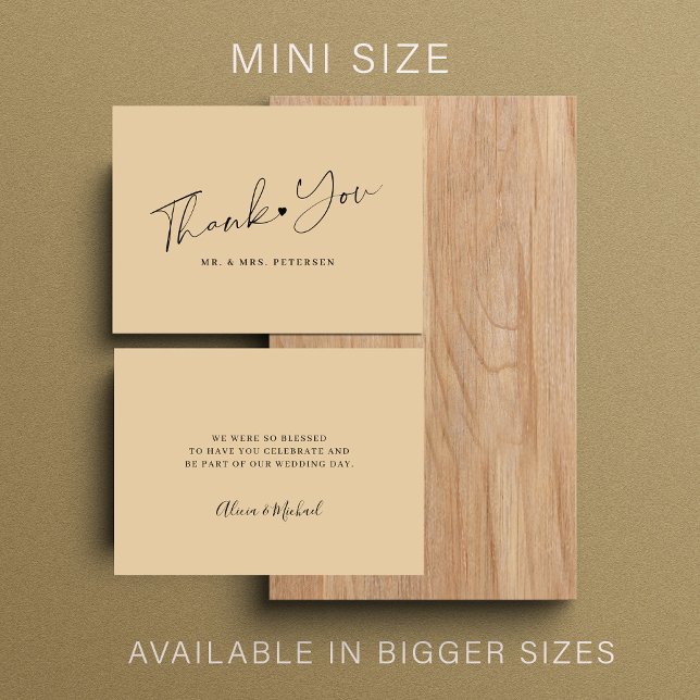 Carte De Correspondance Budget beurre jaune mariage merci script (Créateur téléchargé)