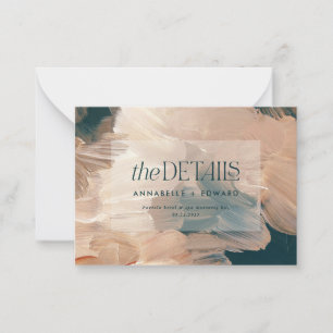 Carte De Correspondance budget boho peint terracotta détails mariage