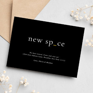 Carte De Correspondance BUDGET Bold Monochrome New Place New Space Moving