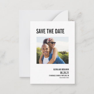 Carte De Correspondance budget bold typographie chic enregistrer la date c