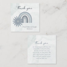 Budget Boy Baby shower Blue Aquarelle Merci