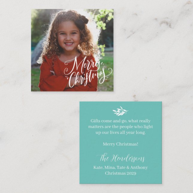 Carte De Correspondance BUDGET Classique Joyeux Noël (Devant / Derrière)