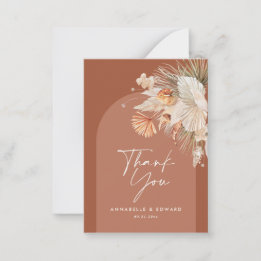 Carte De Correspondance budget élégant mariage en terre cuite merci