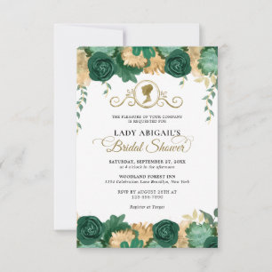 Carte De Correspondance BUDGET Emerald Floral Fête des mariées victorienne