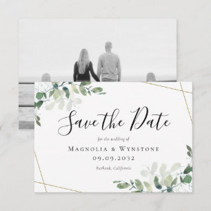 Carte De Correspondance BUDGET Eucalyptus Aquarelle Mariage Enregistrer La