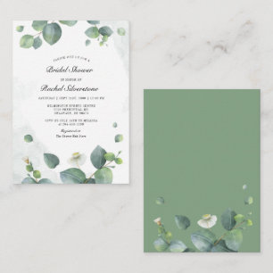Carte De Correspondance Budget Eucalyptus Verdure Fête des mariées succule