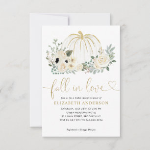 Carte De Correspondance Budget Floral Chute en Amour Citrouille Fête des m