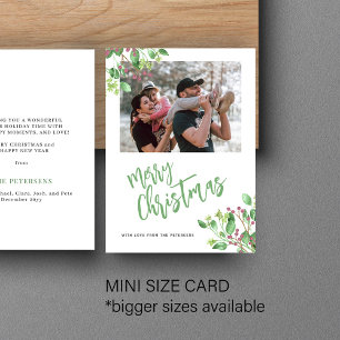 Carte De Correspondance Budget Joyeux Noël photo vacances de verdure
