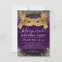 Budget Masquerade Purple Gold Parties scintillant 