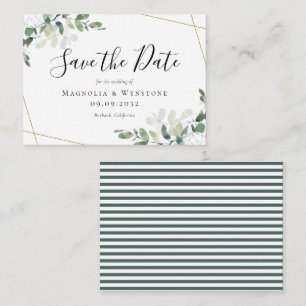 Carte De Correspondance BUDGET MINI TAILLE Eucalyptus Mariage Enregistrer