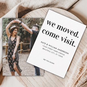 Carte De Correspondance Budget Nous Avons Déménagé Visiter Photo Faire-par