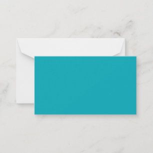 Carte De Correspondance BUDGET Peacock Blue Turquoise Monochrome Mariage